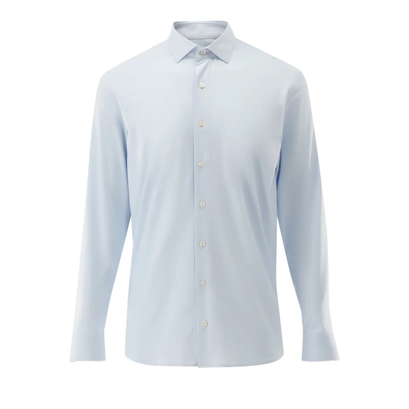 VAN LAACK Hemd Hemd Slim Fit Uni blau