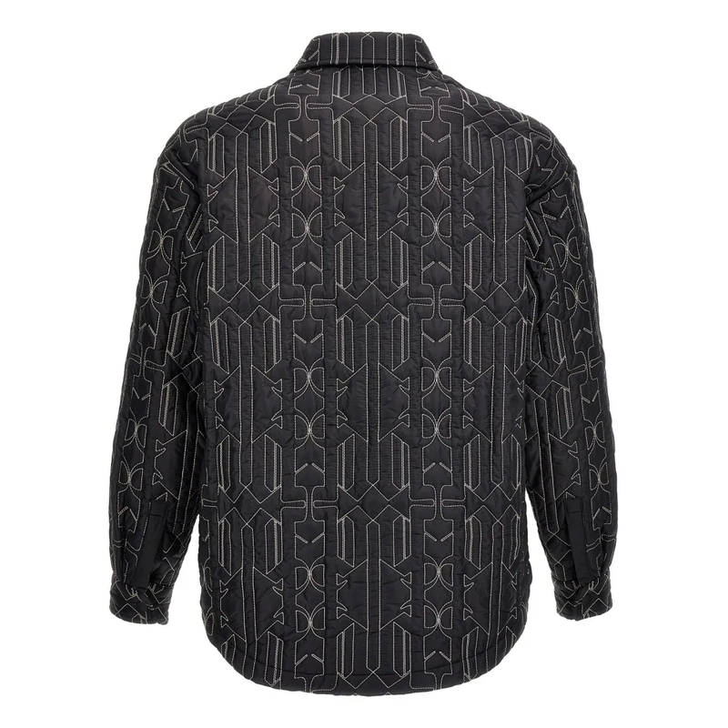 Palm Angels  All Monogram Quilted Dover Jacket Grey(Image 3)