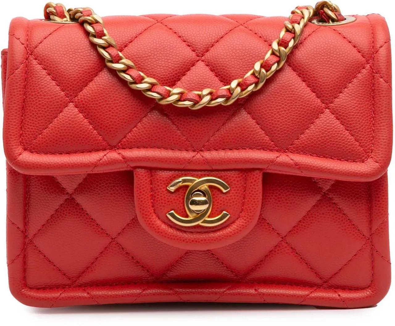 Chanel Hobo Bags - Mini Quilted Caviar Sweet Classic Flap - Gr. unisize - in Rot - für Damen