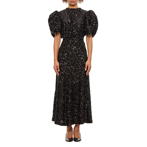 Rotate Midi-Röcke Black Sequin Midi Dress Black