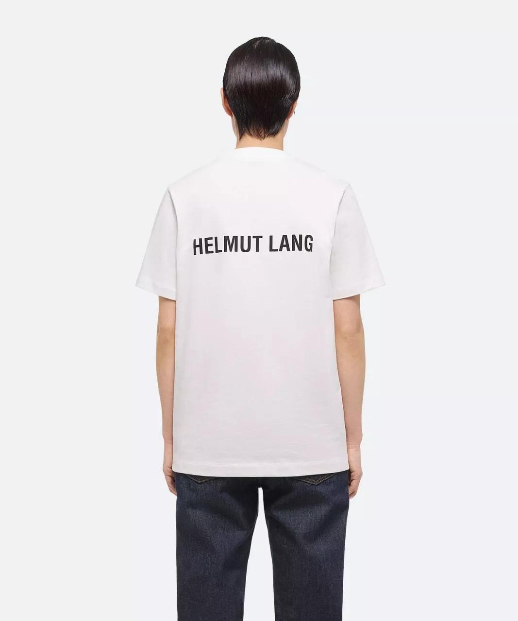 Helmut Lang - HELMUT LANG Weißes Logo T-Shirt - Größe L - multi