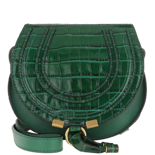 Chloé Marcie Shoulder Bag Leather Woodsy Green Saddle Bag