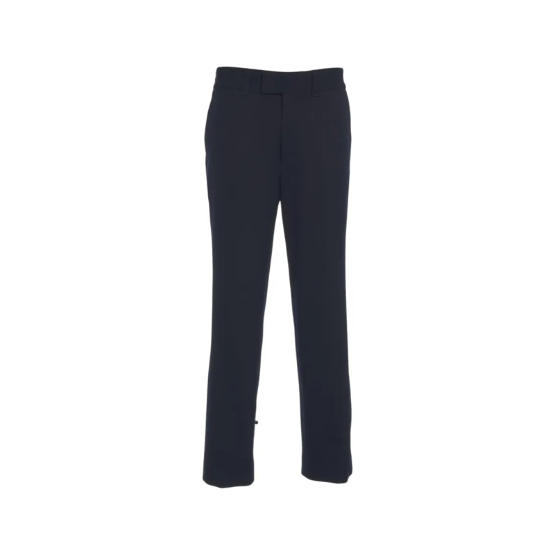 Paolo Pecora Chino Tailored Blue Chinos With Hidden Closure And Pocke Black