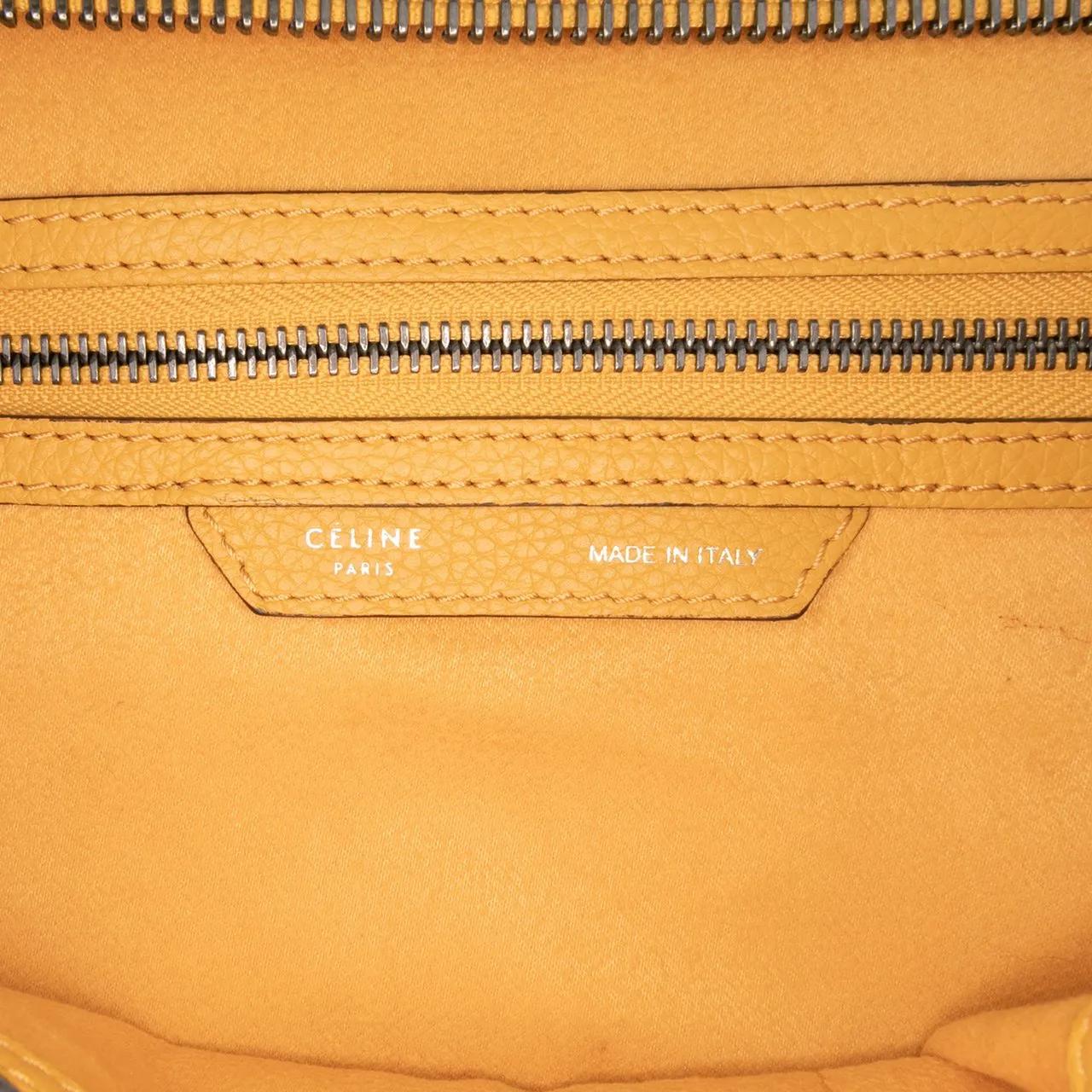 Thumbnail - Celine Shopper - Mini Drummed Calfskin Luggage Tote - Gr. unisize - in Gelb - für Damen