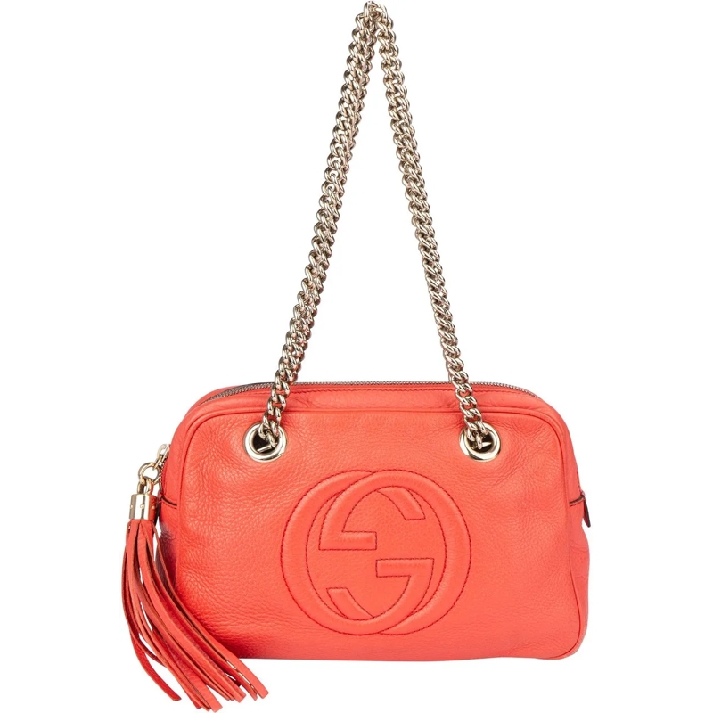 Gucci Sac à bandoulière Gucci Leather GG Soho Shoulder Bag rot