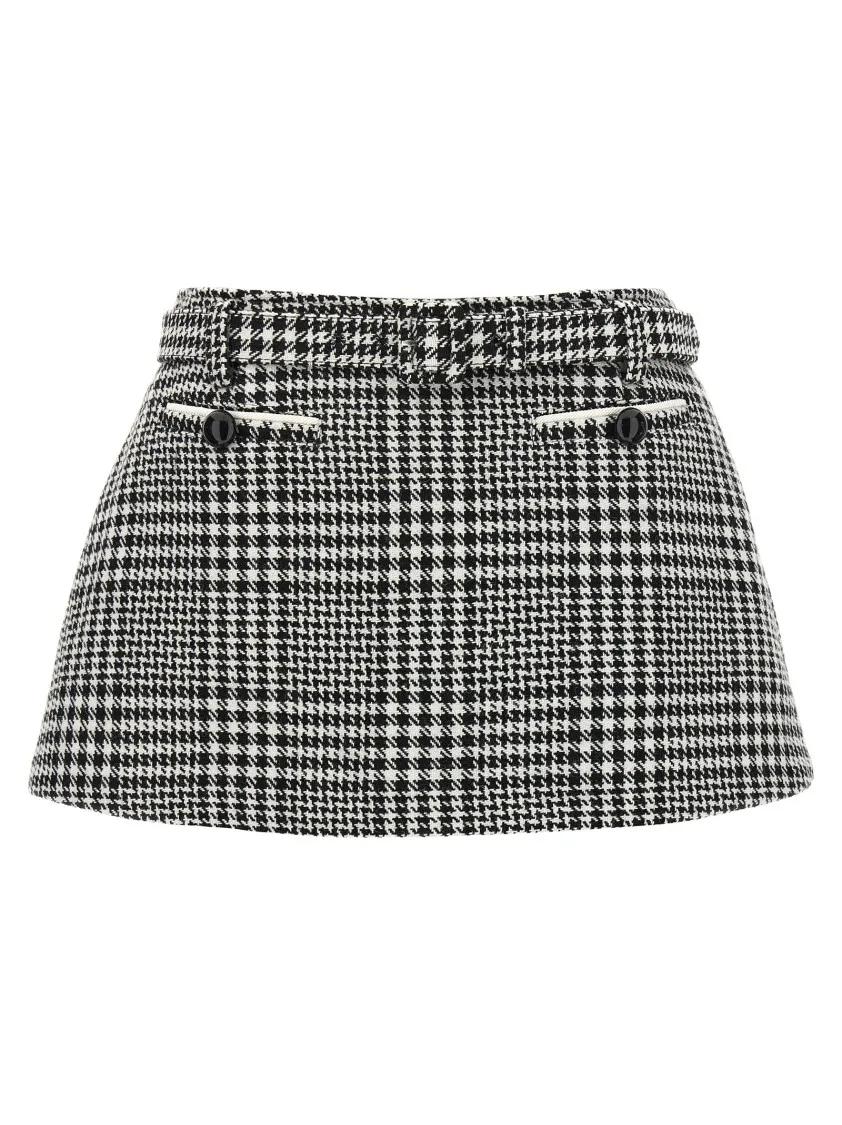 Thumbnail - self-portrait - Bouclé Wool Skort - Größe 38 - schwarz