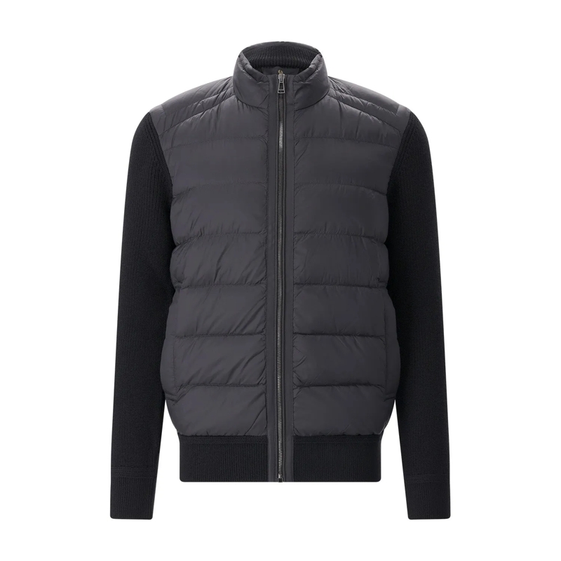 Belstaff Strickjacke Daunenjacke mit Strickärmeln schwarz