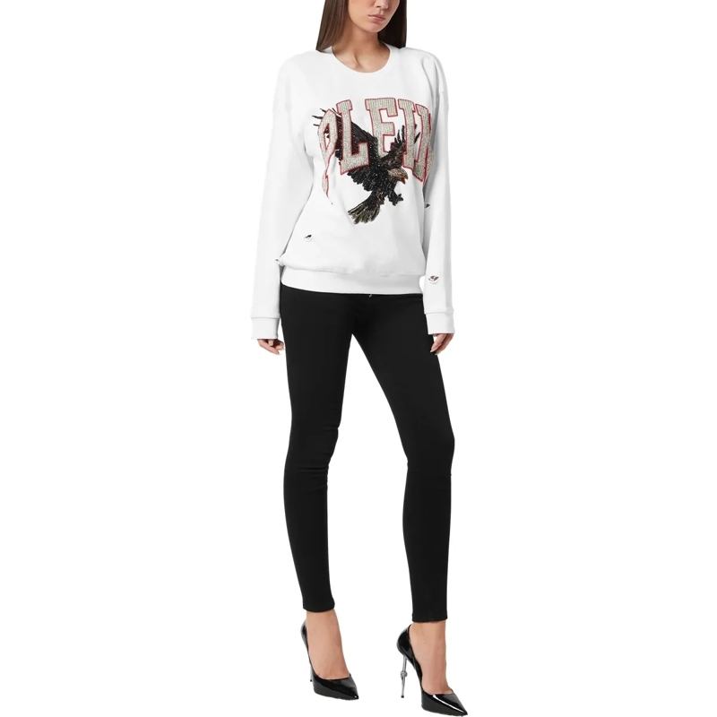 Philipp Plein Top Sweatshirt Ls Eagle weiss(Image 4)