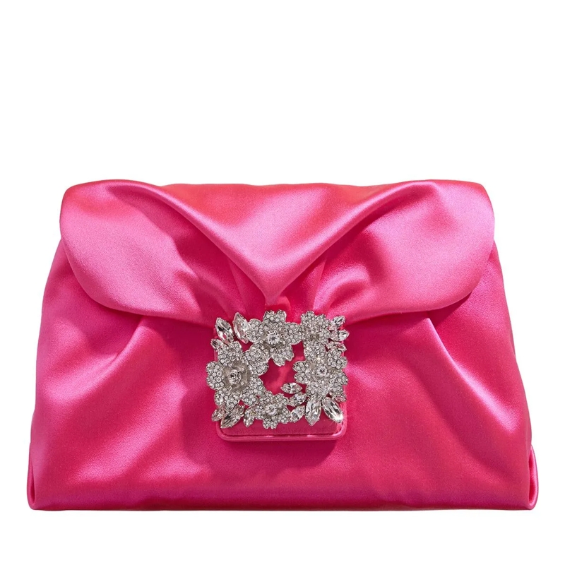 Roger Vivier Crossbodytas Bouquet Strass Drape Mini Bag Rosetto Chiaro
