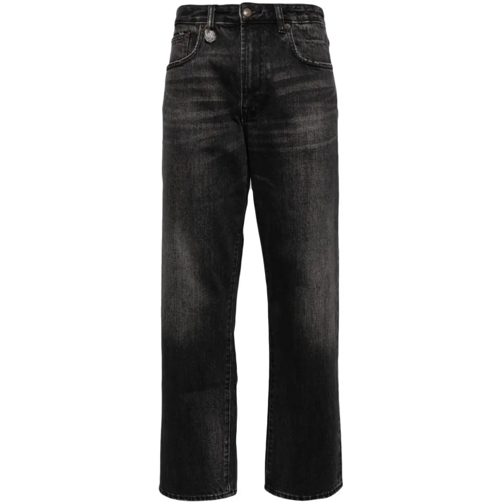 R13 Black Straight-Leg Denim Pants Black Jeans