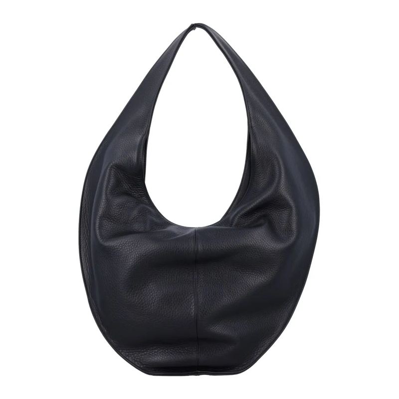 Maeden Fourre-tout Rounded Nappa Leather Tote Black
