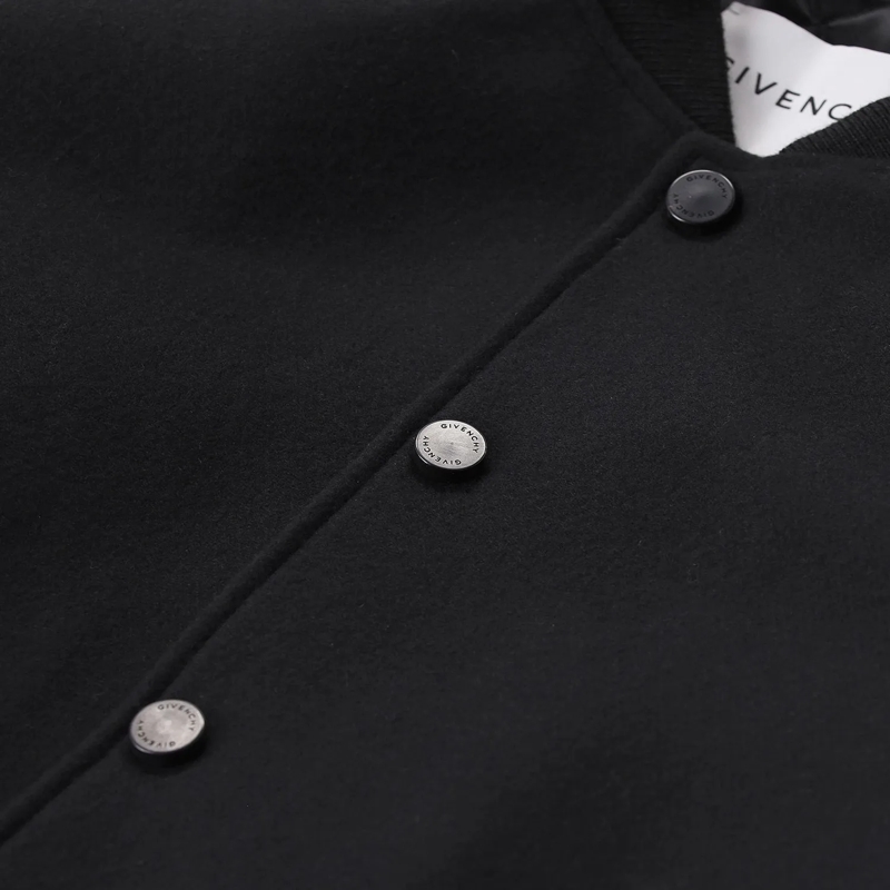 Givenchy Übergangsjacke Blouson aus Leder & Wolle schwarz(Image 4)