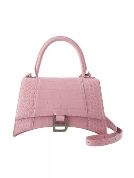 Balenciaga Crossbody Bags - Hourglass S Bag - Leather - Powder Pink - Gr. unisize - in Gold - für Damen