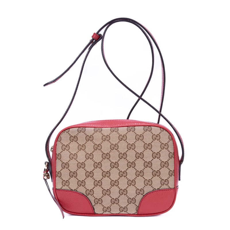 Gucci Crossbody Bag GG Canvas Bree Camera rot