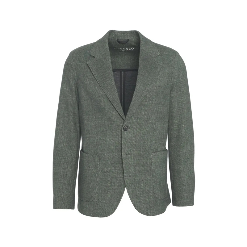 CIRCOLO 1901 Blazer Textured Fabric Blazer With Single-Button Closure  Grey