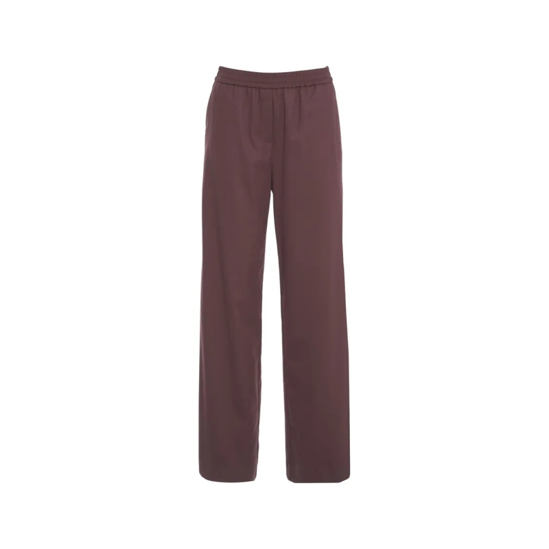 Kaos  Relaxed Straight-Leg Trousers With Elasticated Wai Grey