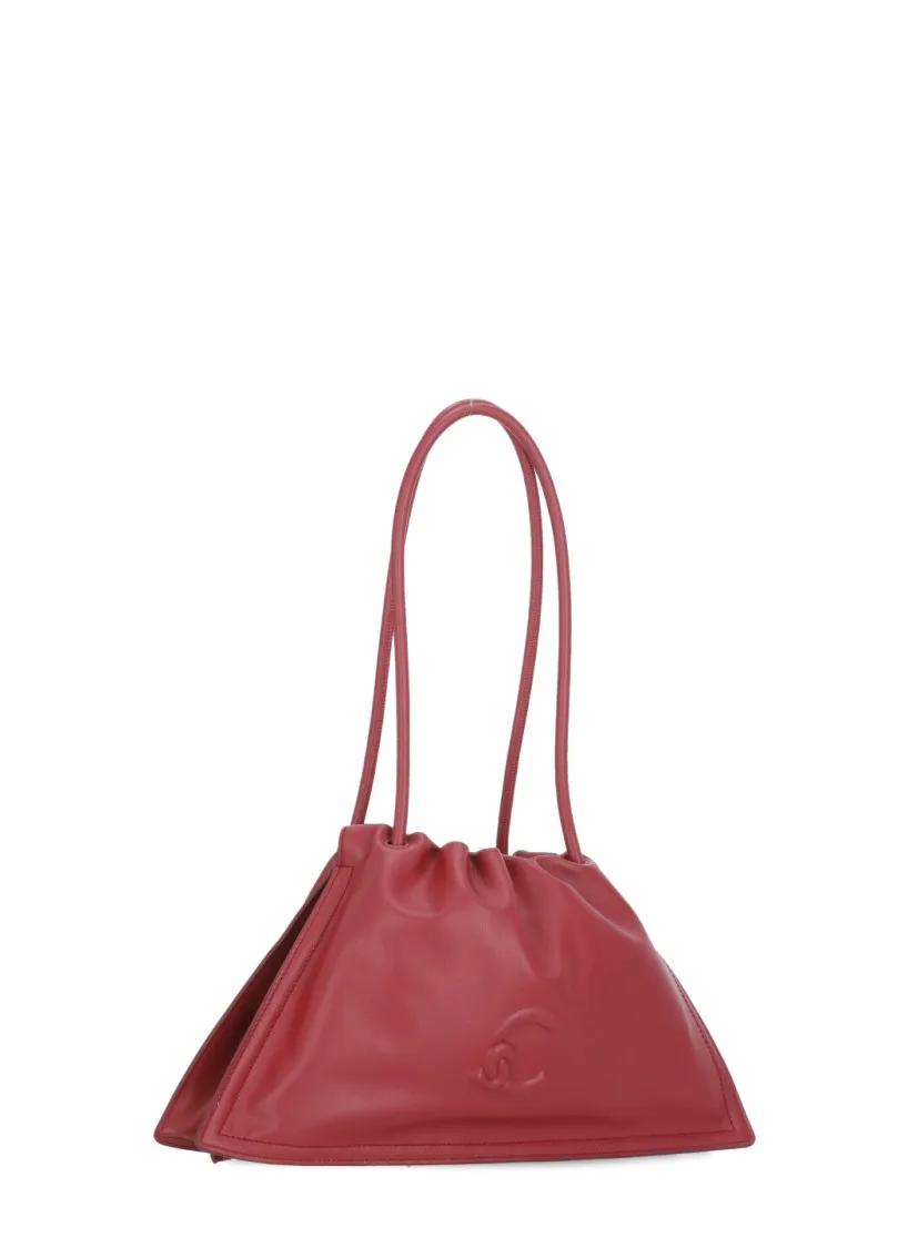 Coccinelle Leren Handtas met Magneetsluiting Katoenen Voering Red Dames
