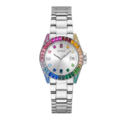 Guess Quarz-Uhr Opaline Silver Tone