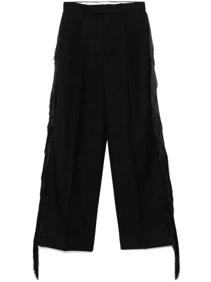 Thumbnail - CARVEN - Fringed Trousers - Größe 34 - schwarz