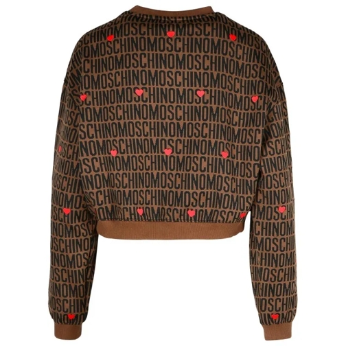 Moschino Brown Cotton Blend Sweatshirt Brown Camicie