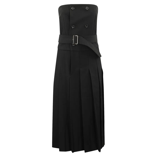 Comme des Garcons Midi-Kleider Button Front Dress Black