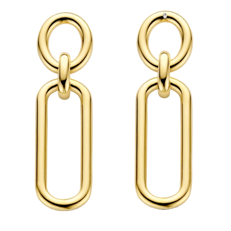 Ti Sento Ohrstecker 925er Sterlingsilber The Rectangular Link gold(Image 3)