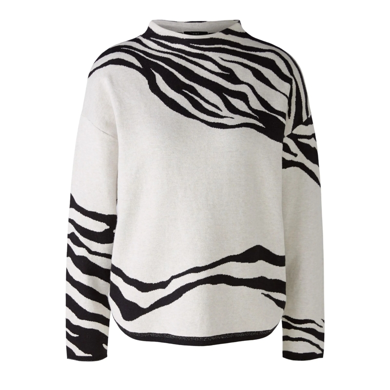 Oui Sweatshirt Pullover weiss