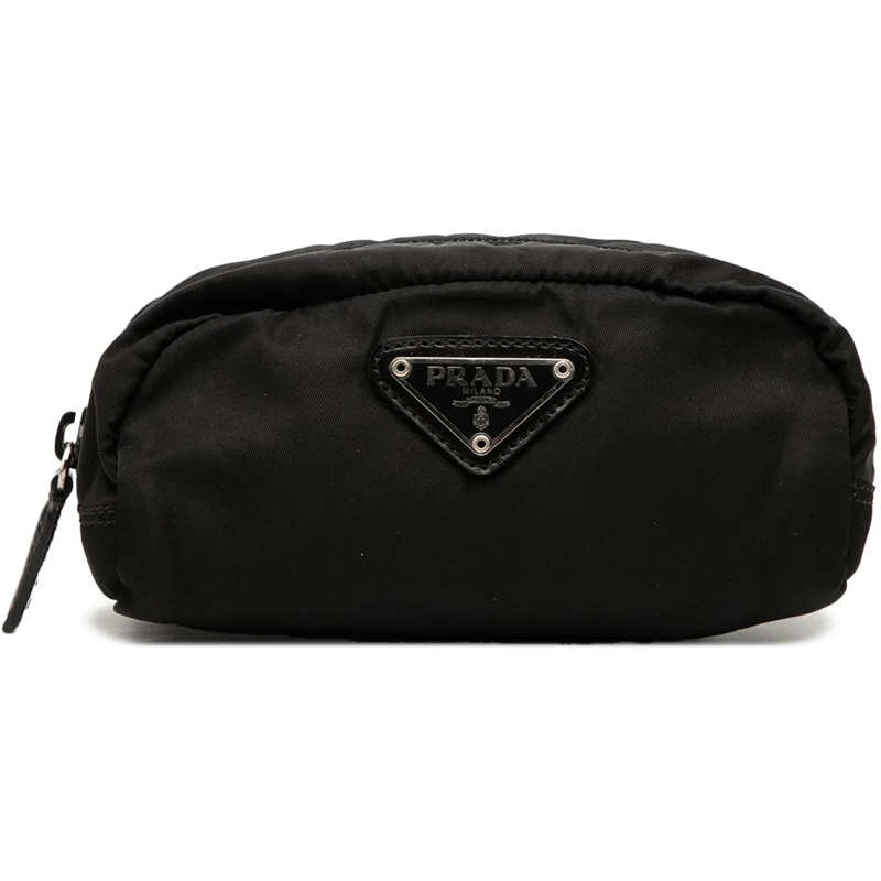 Prada Necessaire Mini Tessuto Pouch schwarz