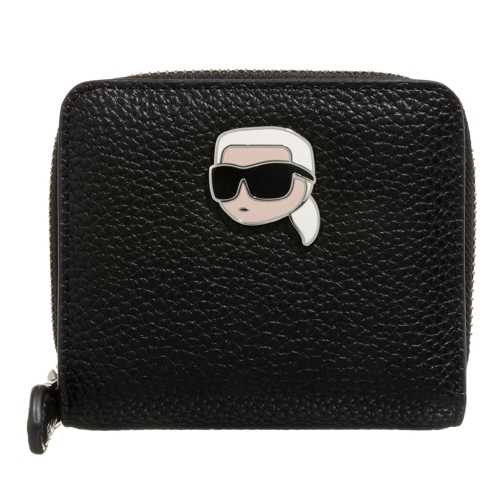 Karl Lagerfeld Zip-Around Wallet Ikon Pebble Md Bifold Wllt Black