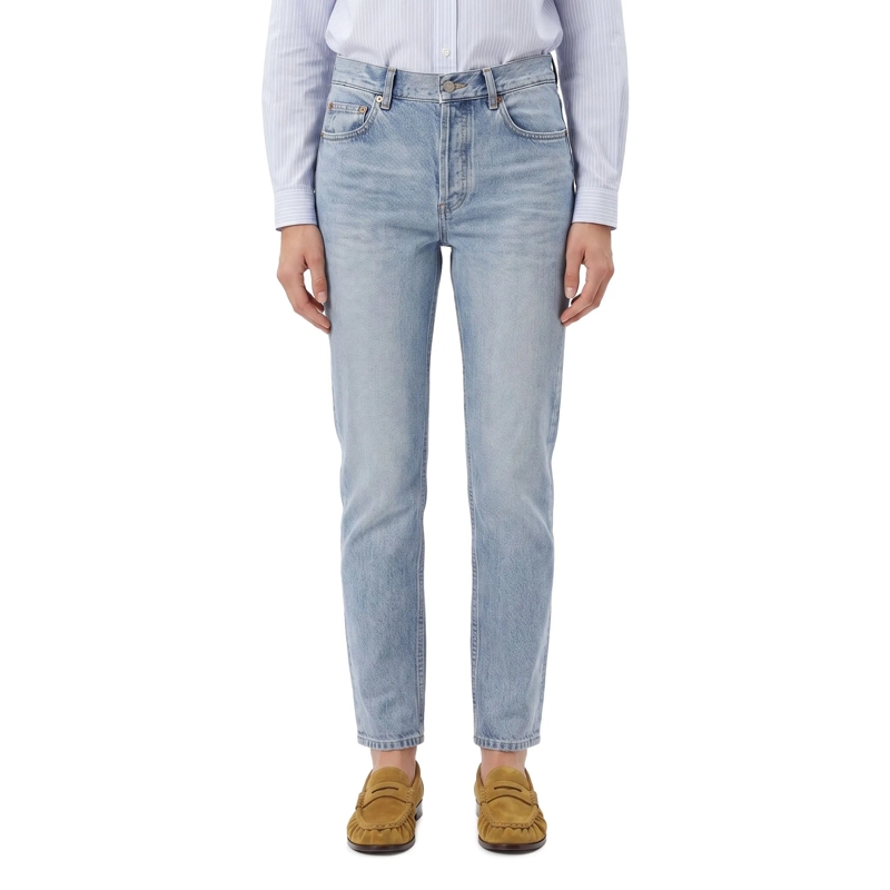 Saint Laurent Jeans Cropped Slim-Fit Jeans blau(Image 2)