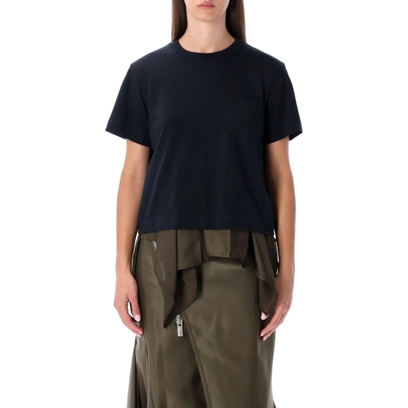 Sacai T-Shirt T-Shirt With Voile Back Insert Black