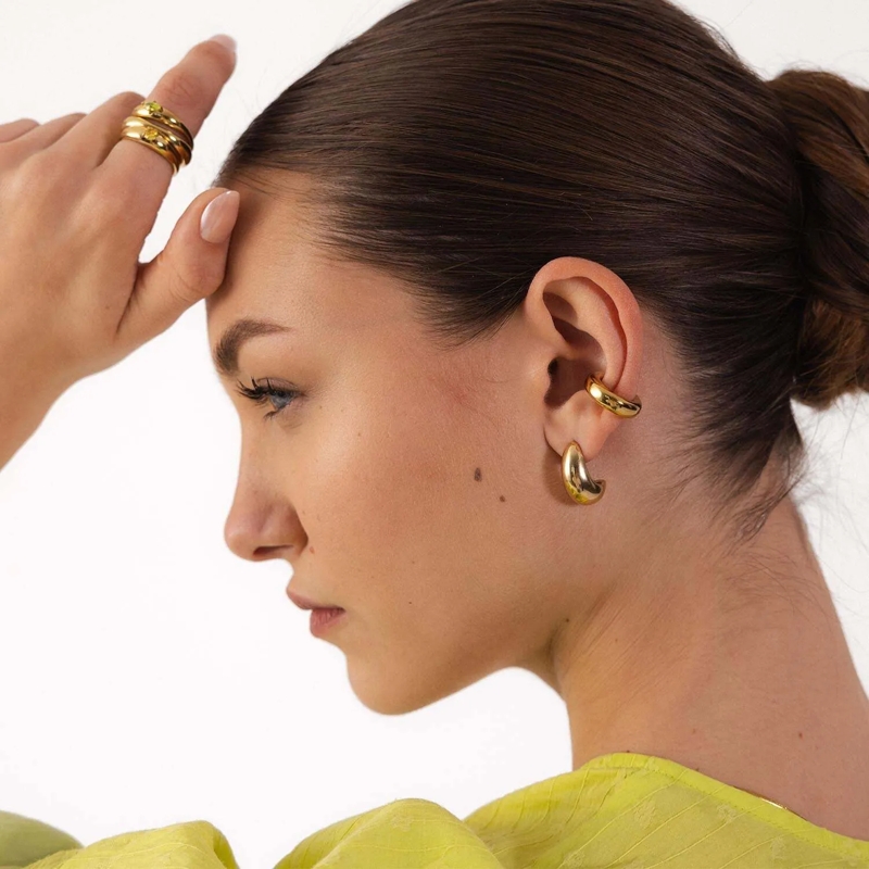 Purelei Ohrstecker Earcuff Sleek Earcuff gold(Image 2)