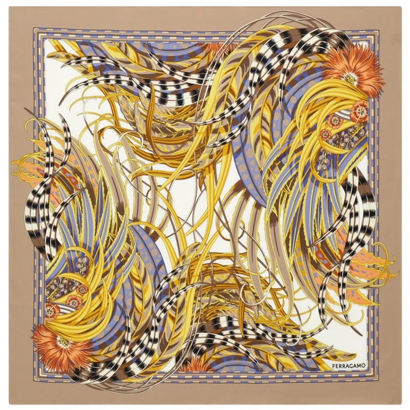 Salvatore Ferragamo Wollschal Scarfs Ivory weiß