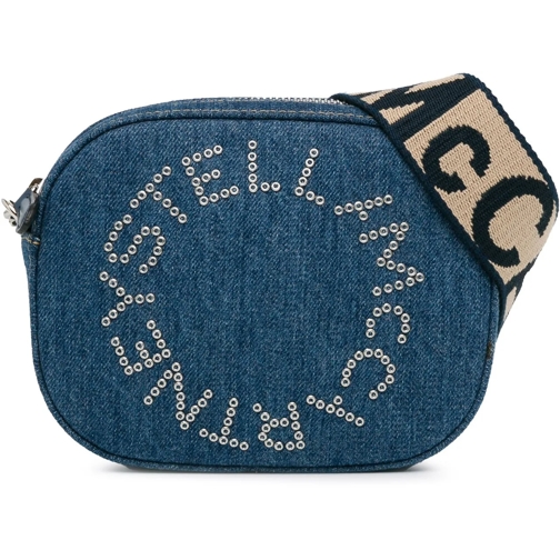 Stella McCartney Schultertasche 2020 Denim Logo Crossbody Bag blau