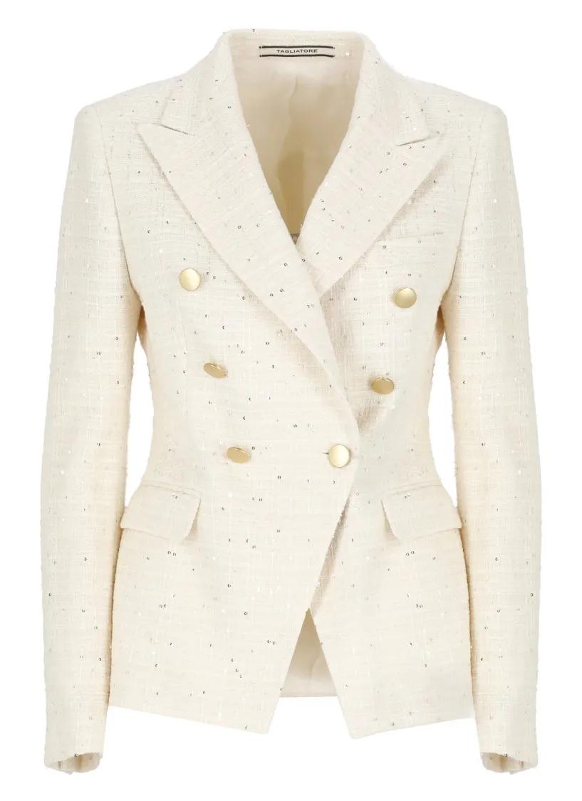 Thumbnail - Tagliatore - J-Alicya Double-Breasted Blazer - Größe 42 - beige