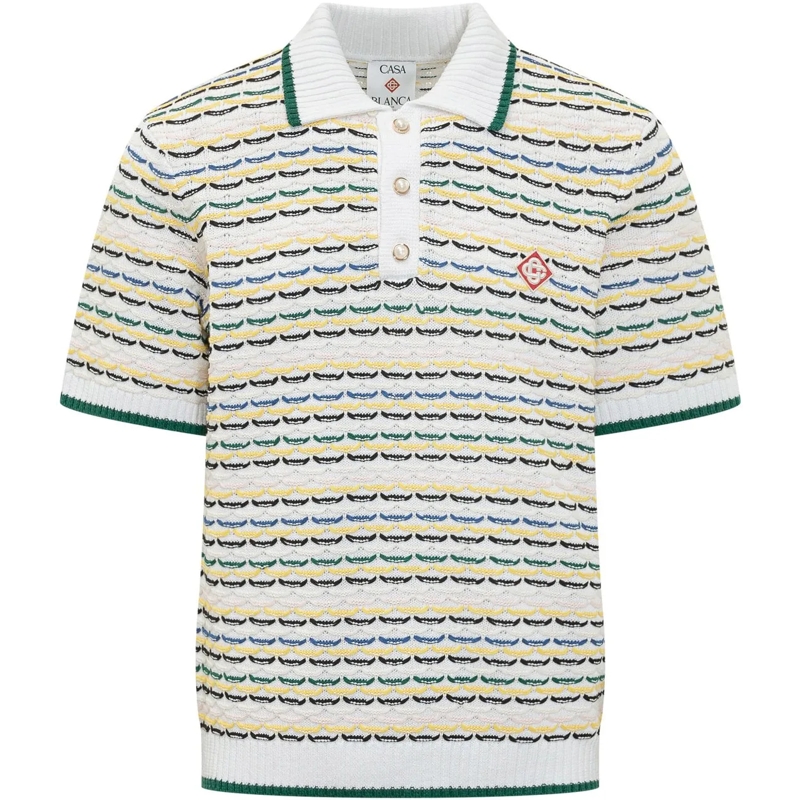 Casablanca  Polo In Maglia A Maniche Corte weiß