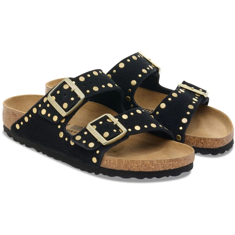 Birkenstock Sandalen Birkenstock Arizona Rivet Narrow Slippers Zwart 10 schwarz(Image 2)
