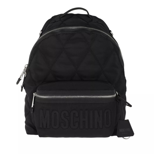 Moschino Logo Backpack Fantasy Print Black Rucksack