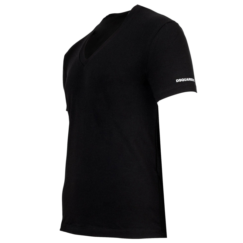 Dsquared2 T-Shirt TWIN-PACK V-NECK T-SHIRT 2er Pack schwarz(Image 3)