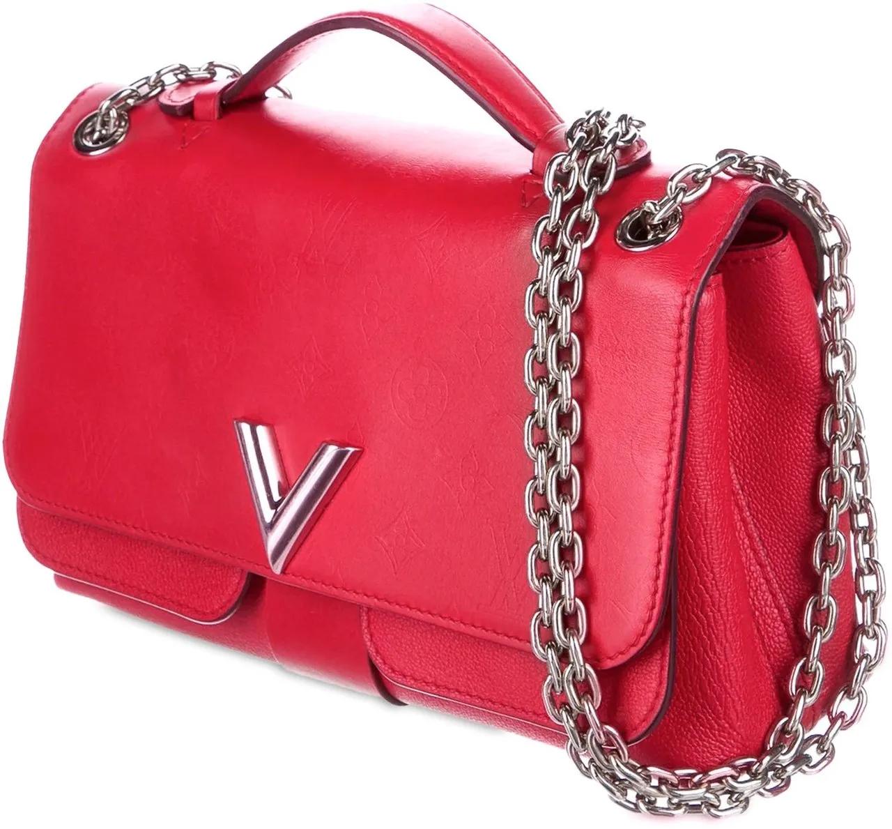 Louis Vuitton Hobo bags 2018 Monogram Cuir Plume Ecume Very Chain Bag in rood