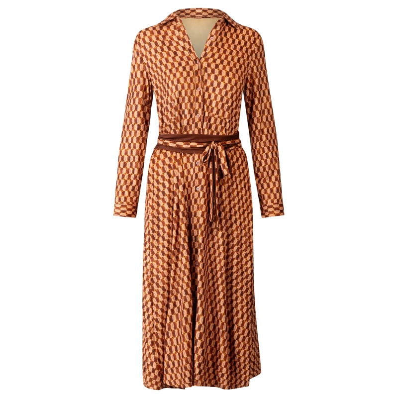 Kraimod Midikleid Kleid braun