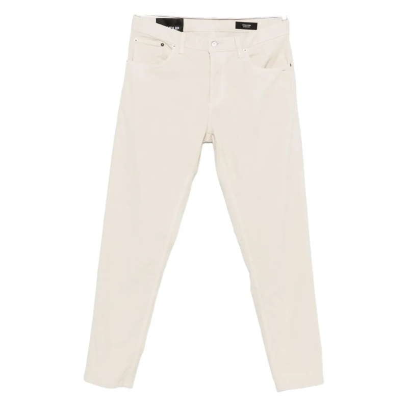Dondup Jeans Ivory Slim-Fit Jeans With Classic Five-Pocket Desi Neutrals