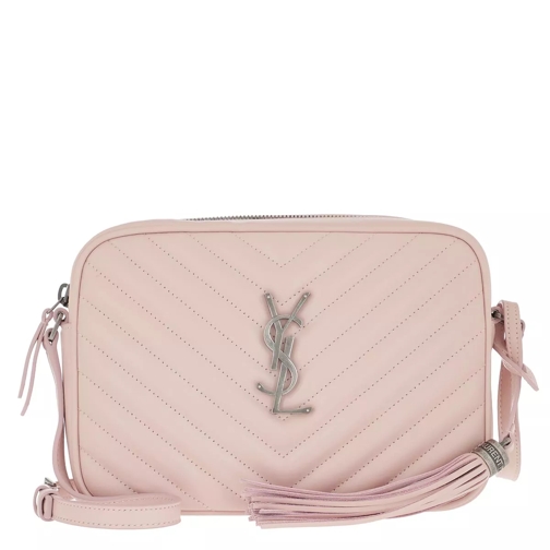 Saint Laurent Lou Camera Bag Quilted Leather Marble Pink Crossbody Bag