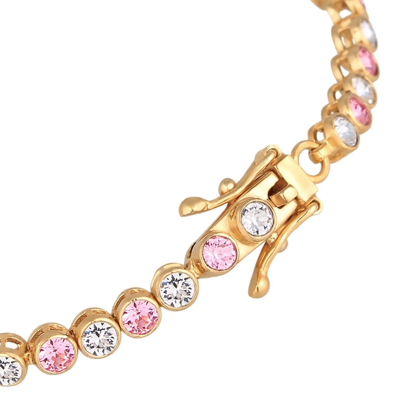 Elli Armband Armband Tennis-Armband Rose 925 Sterling Silber, m gold(Image 4)