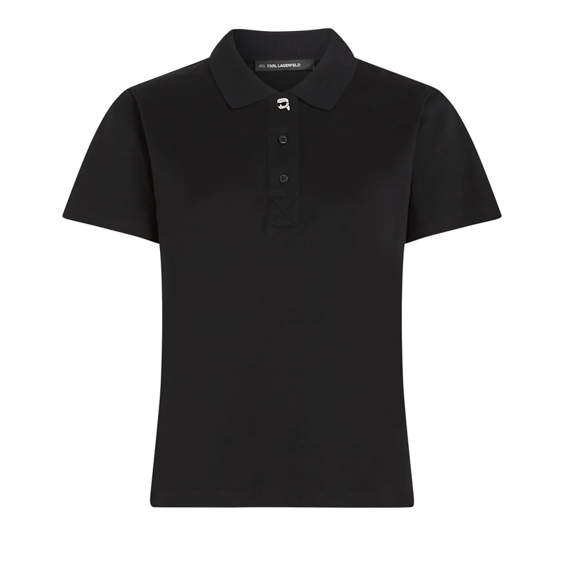 Karl Lagerfeld T-Shirt Ikon Poloshirt T-shirt schwarz