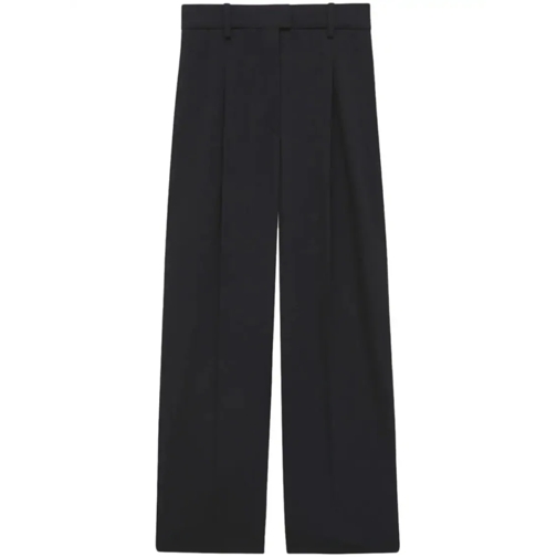 Isabel Marant Black Pleated Tailored Pants Black 