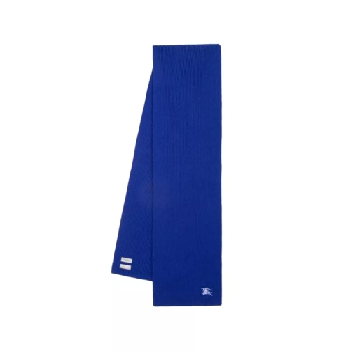 Burberry  Mu Ribbed Scarf - Wool - Blue Blue