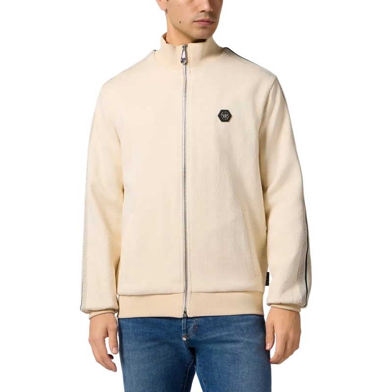 Philipp Plein Daunenjacke Tracksuit Jacket Monogram Monogram beige(Image 3)