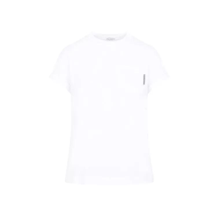 Brunello Cucinelli - White Cotton T-Shirt - Größe M - white