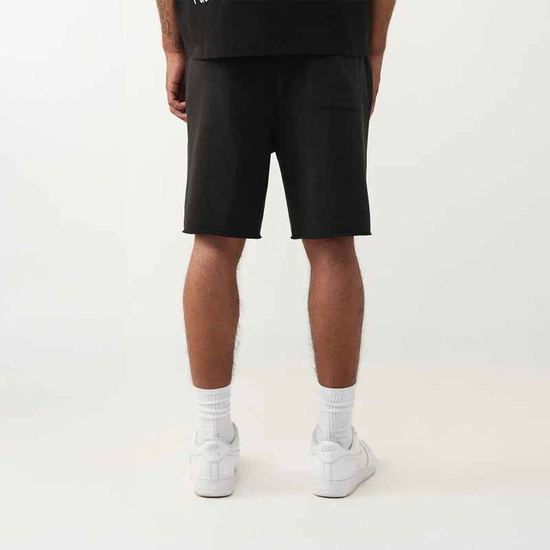 True Religion Shorts - Terry Short- Lockerer Schnitt- Lässiges Trageg schwarz(Image 4)
